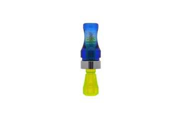 Image of Buck Gardner Double Nasty SpitTech Double Reed, Polycarbonate, Blue/Fluorescent Green DNP-BLU/FG