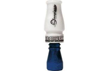 Image of Buck Gardner Slampiece Single Reed, Acrylic, Ivory/Blue Pearl Pearl, SP-IV/BLP-SB
