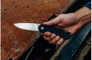 Image of Buck Knives 040 Onset Folding Knife, 3 3/8in, S45VN, Drop Point, Stainless, Black, 4.78, 0040BKS