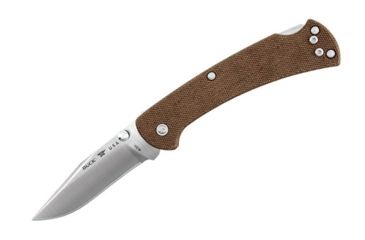 Image of Buck Knives 112 Slim Pro Folding Knife, 3in, S30V Vanadium, Brown Micarta/G10 Handle 0112BRS6