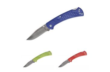 Image of Buck Knives 112 Slim Select 3in Folding Knife, Blue, Chartreuse, Red