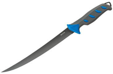 Image of Buck Knives 147 Hookset Fixed Blade Knives, 9in, 5Cr15MoV Steel, Straight, Fillet Shape, Blue/Gray Saltwater, Nylon Handle, 0147BLSB/13275