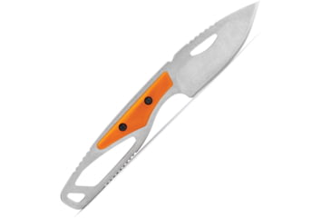 Image of Buck Knives 630 Paklite 2.0 Orange Hide Knife, 6.75in Overall, 2.75in Stonewash 420HC Stainless Drop Point Blade, Orange GFN Handle, Black Polypropylene Belt Sheath, 13499