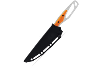 Image of Buck Knives 636 Paklite 2.0 Orange Processor Knife, 9.5in Overall, 5.75in Stonewash 420HC Stainless Steel Blade, Orange GFN Handle, Black Polypropylene Belt Sheath, 13514