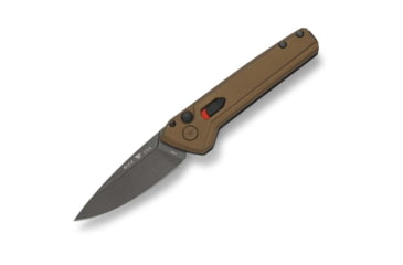 Image of Buck Knives Auto Deploy Button Lock Automatic Folding Knife, 3.25 in, 154CM Stainless Steel, Bronze Handle, 0838BRS1B/13443