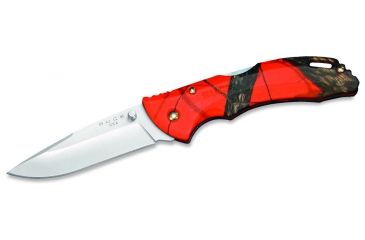 Image of Buck Knives Bantam BLW Folding Knife, Mossy Oak Orange Blaze Camo Handle 0285CMS9