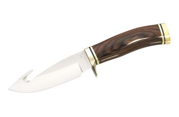 Image of Buck Knives Buck Zipper Fixed Blade Knife, 4.125 in, 420HC Stainless Steel, Drop Point, Walnut, Brown, 0191BRGB/2550