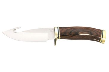 Image of Buck Knives Buck Zipper Fixed Blade Knife, 4.125 in, 420HC Stainless Steel, Drop Point, Walnut, Brown, 0191BRGB/2550