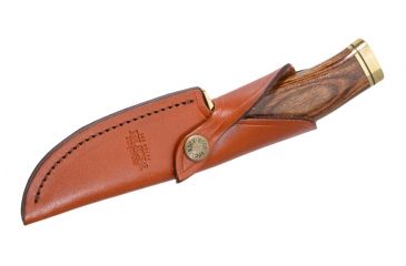 Image of Buck Knives Buck Zipper Fixed Blade Knife, 4.125 in, 420HC Stainless Steel, Drop Point, Walnut, Brown, 0191BRGB/2550
