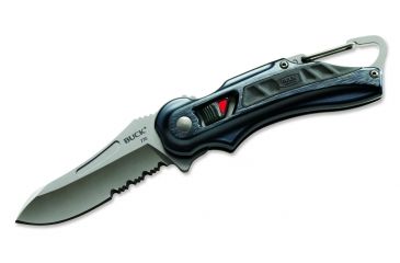 Image of Buck Knives FlashPoint LE Folding Knife, Serrated, Serrated, Black/Titanium Handle 0770BKX1