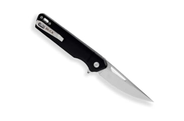 Image of Buck Knives 239 Infusion Assisted Opening Folding Knife, 4.63 in Closed, 3.25 in, 7Cr17MoV, Satin Drop Point Blade, Aluminum, Black Anodized Handle, 0239BKS1B/13549