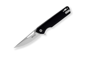 Image of Buck Knives 239 Infusion Assisted Opening Folding Knife, 4.63 in Closed, 3.25 in, 7Cr17MoV, Satin Drop Point Blade, Aluminum, Black Anodized Handle, 0239BKS1B/13549