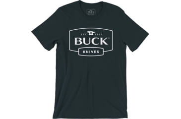 Image of Buck Knives Front Logo T-Shirt - Men's, Indigo, Large, Cotton, 13402