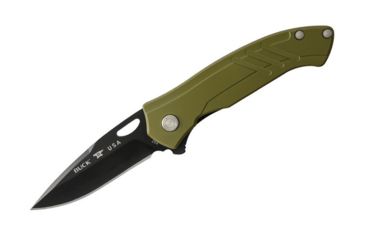 Image of Buck Knives Momentum Folding Knife, 3.125in, S30V steel, Bazooka Green Cerakote Coated 6061-T6 Aluminum Handle 0294GRS