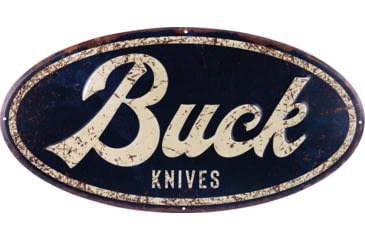 Image of Buck Knives Oval Tin Tacker Sign, BU95306