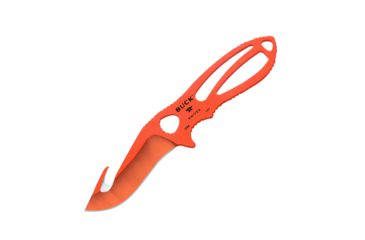 Image of Buck Knives Paklite Large Skinner, Guthook, w/Orange Traction Coating, 420Hc Stainless Steel 3 1/2in Blade, 0141ORG