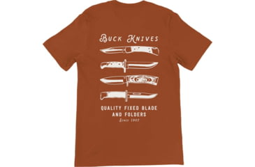 Image of Buck Knives Quality Blades T-Shirt - Men's, Copper, Large, Cotton, 13378