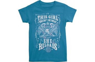 Image of Buck Wear T-shirt Ladies Nra ''girl Doesn't'' Turquoise Xl