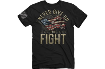 Image of Buck Wear Never Give Up Short Sleeve T-Shirt - Men's, Extra Large, Black, 2162XL