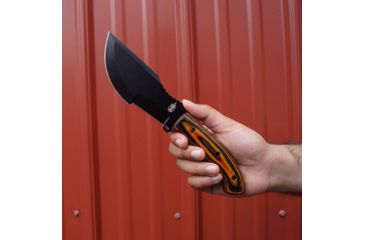 Image of BucknBear Tactical Bushcraft Tracker with Maple Burl Handle, Black/ Orange, BNB2322BBT