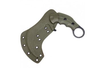 Image of BucknBear Velociraptor Claw Karambit with 440C Handle, Black, Green, BNB1066KABGB