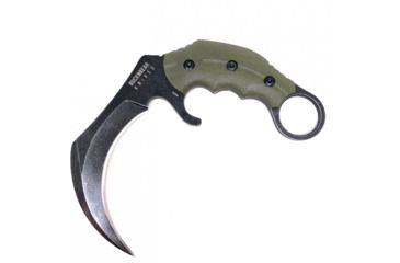 Image of BucknBear Velociraptor Claw Karambit with 440C Handle, Black, Green, BNB1066KABGB