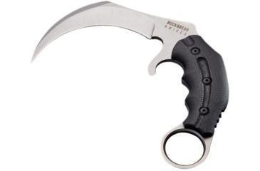 Image of BucknBear Velociraptor Claw Karambit with G10 Handle, Black, Silver, BNB1066KAS