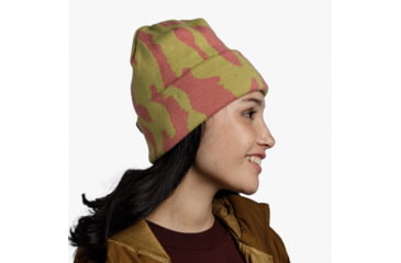 Image of Buff Knitted Beanie, Kyre Dahlia, 132333.628.10.00