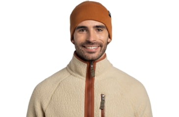 Image of Buff Knitted Beanie Lilon Hat -Unisex, Copper, 134475.333.10.00