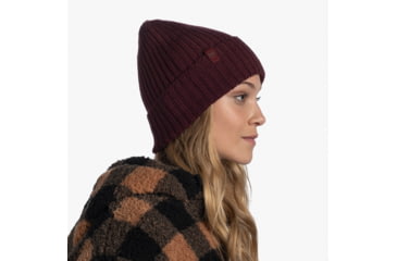 Image of Buff Knitted Beanie, Norval Maroon, 124242.632.10.00