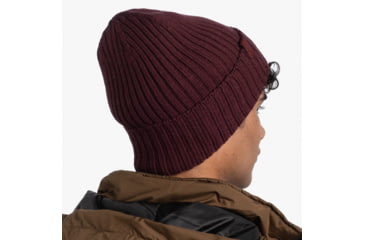Image of Buff Knitted Beanie, Norval Maroon, 124242.632.10.00