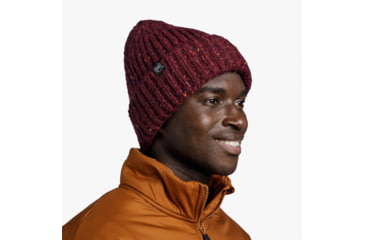 Image of Buff Knitted &amp; Fleece Beanie, Dahlia, 129698.628.10.00