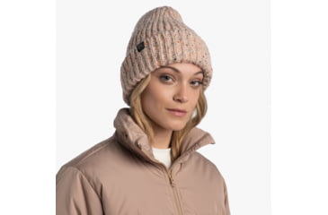 Image of Buff Knitted &amp; Fleece Beanie, Pale Pink, 129698.508.10.00
