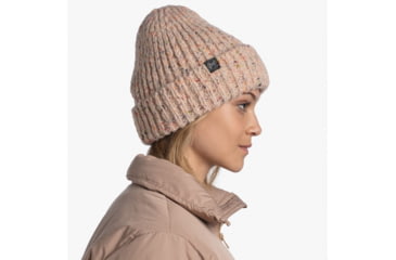 Image of Buff Knitted &amp; Fleece Beanie, Pale Pink, 129698.508.10.00