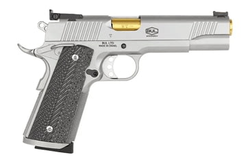 Image of BUL Armory USA 1911-Trophy Pistol, 9mm Luger, 5in barrel, stainless steel frame, custom G10 grip, recoil operated semi-automatic, fiber-optic front, adj. target rear, 10 round magazine, BUL-1911 TY-9MM-5-1-FRRMPG