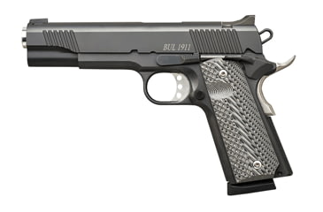 Image of BUL Armory USA 1911-Government Pistol, .45 ACP, 5in barrel, matte black stainless steel frame, custom G10 grip, recoil operated semi-automatic, Novak, 8 round magazine, BUL-1911 GV-45-5-1-FRRMPG