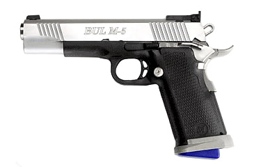Image of BUL Armory USA M-5-IPSC Pistol, 9mm Luger, 5in barrel, polymer double column frame, integrated polymer grip, recoil operated semi-automatic, adjustable target, 18 round magazine, BUL-M-5 IPSC-9MM-5-1-FRRMPG
