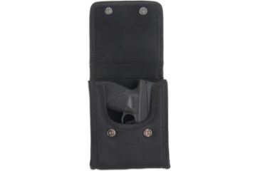 Image of Bulldog Cases &amp; Vaults Black nylon vertical cell phone holster w/ belt loop and clip Fits compact 9mm automatics, Ruger LC-9 BD849