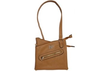 Image of Bulldog Cases &amp; Vaults Cross Body Style Purse W/Holster, Camel Suede, BDP-034
