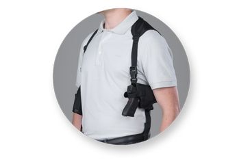 Image of Bulldog Cases &amp; Vaults Deluxe Shoulder Harness with Horizontal Holster and Ammo Pouch for S &amp; W K, L, N Frame WSHD 12