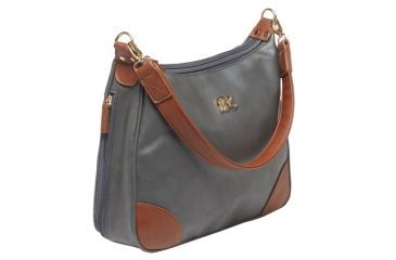 Image of Bulldog Cases &amp; Vaults Hobo Series Concealed Carry Purse Gray With Tan Trim