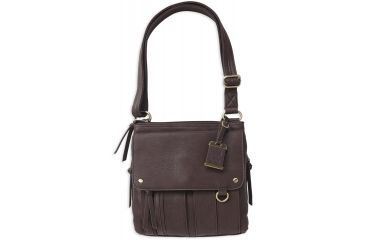 Image of Bulldog Cases &amp; Vaults Medium Cross Body Style Purse w/Holster, Chocolate Brown, BDP-035