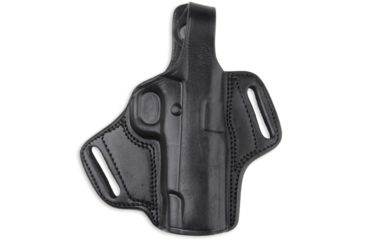 Image of Bulldog Cases &amp; Vaults Right Hand Black Molded Revolver Leather Holster with Thumb Break, Medium LMH-RM