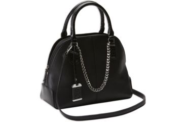 Image of Bulldog Cases &amp; Vaults Satchel Style Purse w/Holster, Trim and Chain, Black, BDP-021