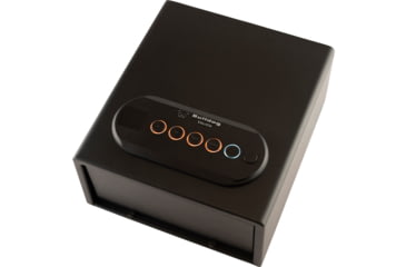 Image of Bulldog Cases Single Pistol Vault, 13 inx8.25 inx2.75 in, Trio Lock-Key, LED Code and Biometric Fingerprint Reader, Standard Top Style Safe, Black, Includes Cable BD74TV