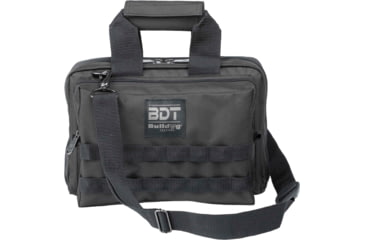 Image of Bulldog Cases &amp; Vaults Deluxe 2 Pistol Range Bag w/ Strap &amp; MOLLE, Black, BDT917B