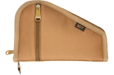 Image of Bulldog Cases &amp; Vaults Deluxe Pistol Case w/ Pocket and Sleeve, 9inx6in, Tan, BDT619T