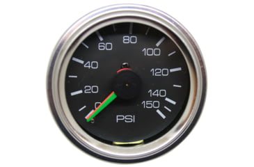 Image of Bulldog Winch 0-150PSI Air Pressure Gauge, 2in, Dual Needle, Mechanical, Lighted, 42055B