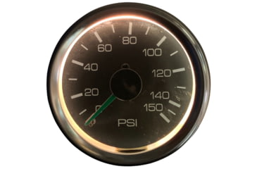 Image of Bulldog Winch 0-150PSI Air Pressure Gauge, 2in, Dual Needle, Mechanical, Lighted, 42055B