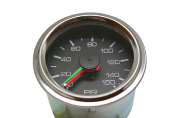 Image of Bulldog Winch 0-150PSI Air Pressure Gauge, 2in, Dual Needle, Mechanical, Lighted, 42055B